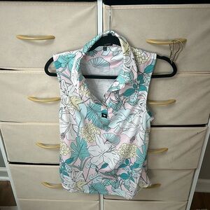 Sleeveless Golf/Tennis Collared Tank Top